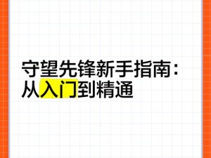 守望先锋新手成长指南：从入门到精通的进阶教程全解析