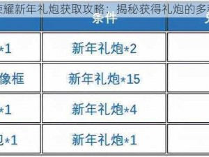 王者荣耀新年礼炮获取攻略：揭秘获得礼炮的多种方法