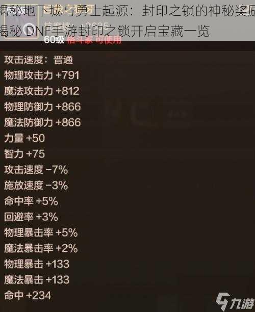 揭秘地下城与勇士起源：封印之锁的神秘奖励揭秘 DNF手游封印之锁开启宝藏一览