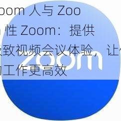 Zoom 人与 Zoom 性 Zoom：提供极致视频会议体验，让你的工作更高效