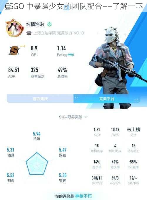 CSGO 中暴躁少女的团队配合——了解一下