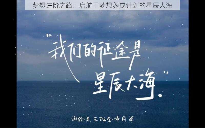 梦想进阶之路：启航于梦想养成计划的星辰大海