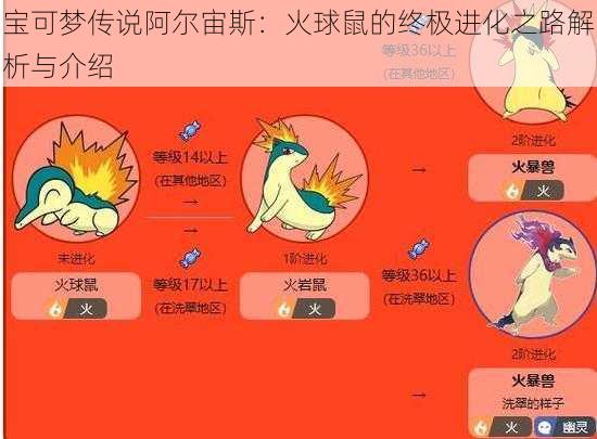 宝可梦传说阿尔宙斯：火球鼠的终极进化之路解析与介绍