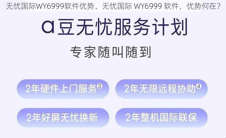 无忧国际WY6999软件优势、无忧国际 WY6999 软件，优势何在？