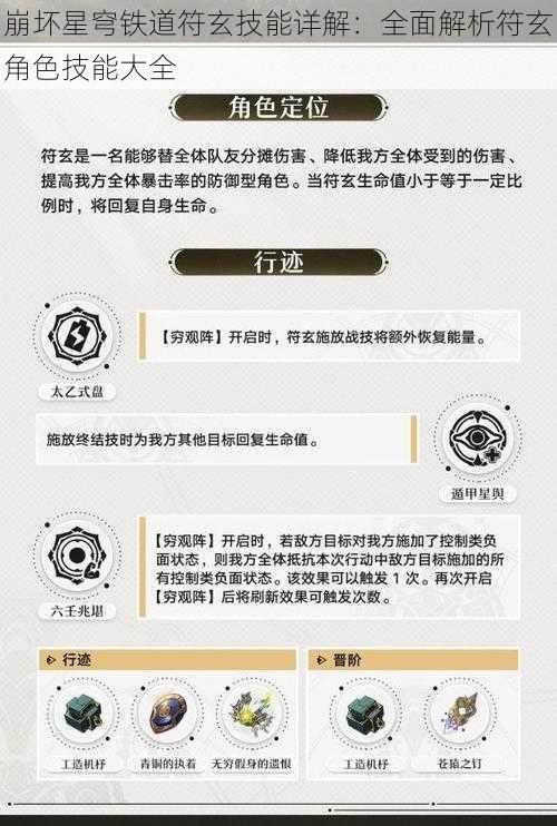 崩坏星穹铁道符玄技能详解：全面解析符玄角色技能大全