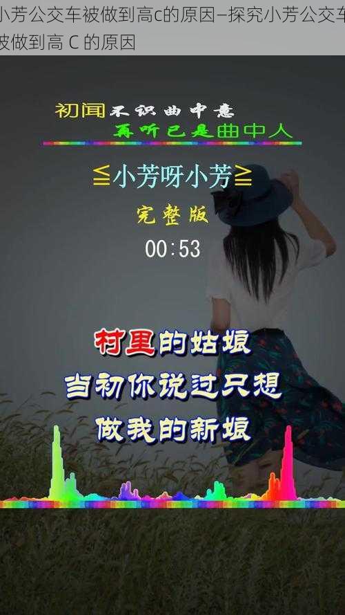 小芳公交车被做到高c的原因—探究小芳公交车被做到高 C 的原因