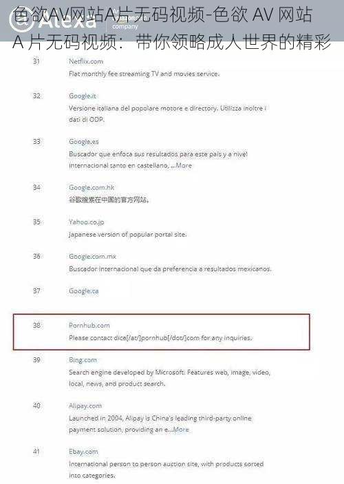 色欲AV网站A片无码视频-色欲 AV 网站 A 片无码视频：带你领略成人世界的精彩