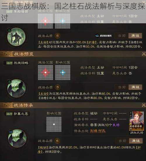 三国志战棋版：国之柱石战法解析与深度探讨