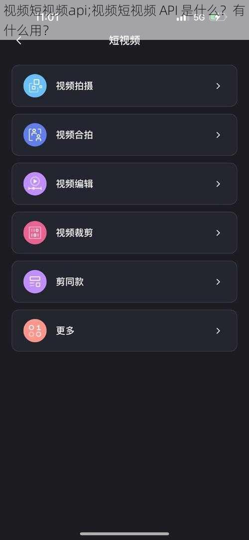 视频短视频api;视频短视频 API 是什么？有什么用？