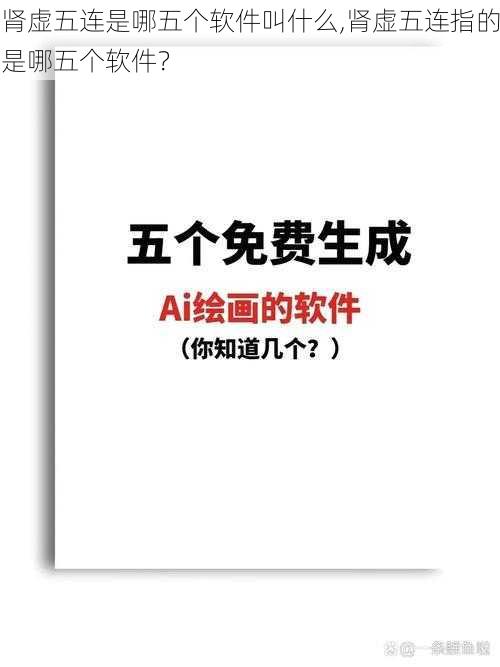 肾虚五连是哪五个软件叫什么,肾虚五连指的是哪五个软件？