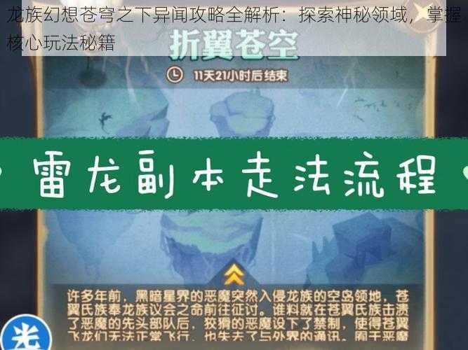 龙族幻想苍穹之下异闻攻略全解析：探索神秘领域，掌握核心玩法秘籍