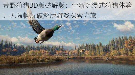 荒野狩猎3D版破解版：全新沉浸式狩猎体验，无限畅玩破解版游戏探索之旅