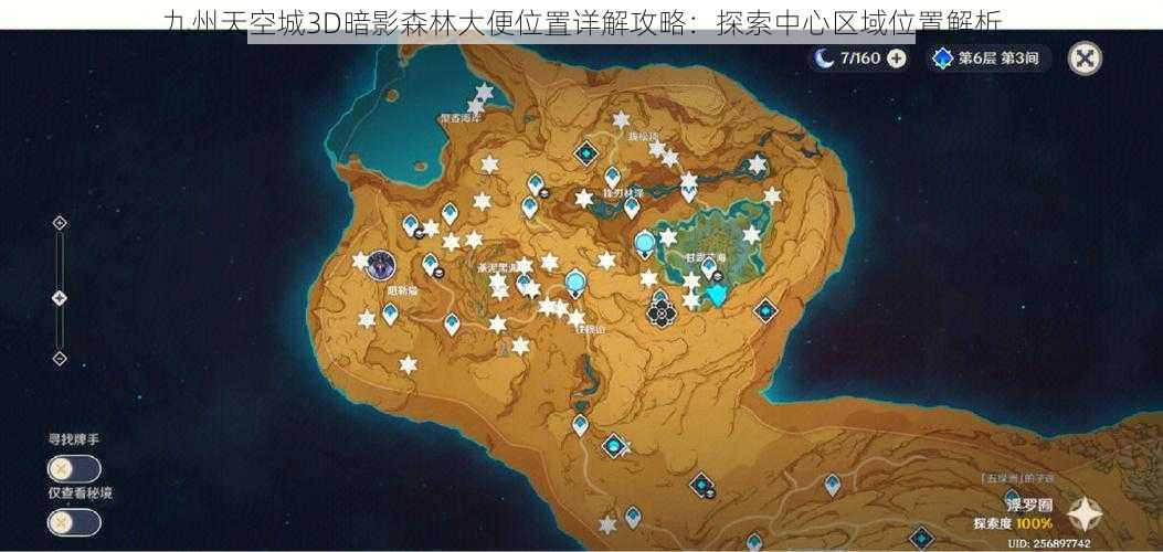 九州天空城3D暗影森林大便位置详解攻略：探索中心区域位置解析